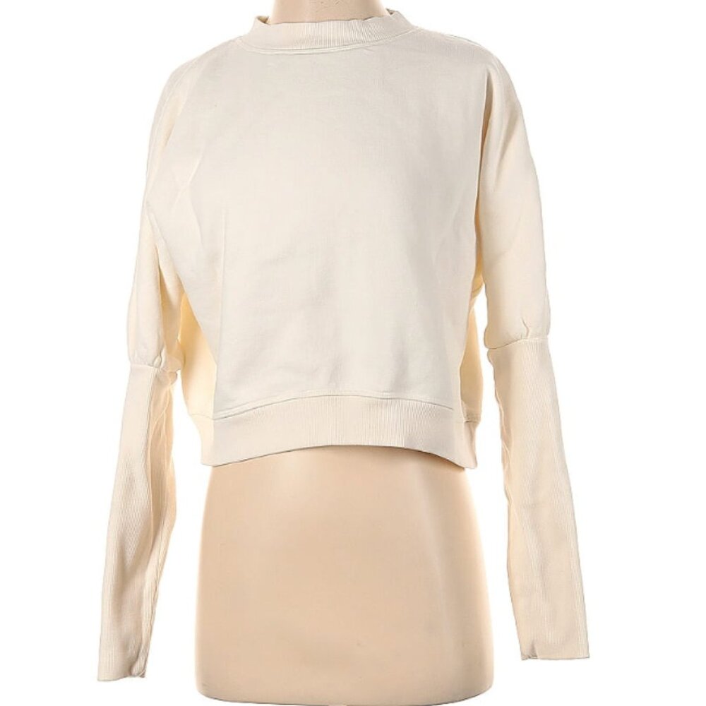 Levi's Made and Crafted Cream Ivory Sweatshirt with Cuff Detailing - Size XL